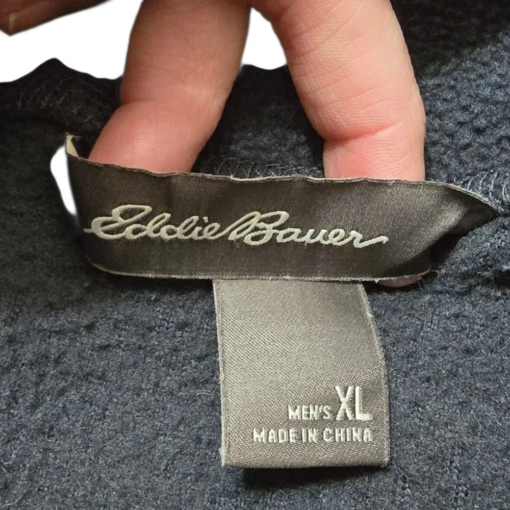 Eddie Bauer Cloud Layer Pro 1/4 Zip Fleece Pullover Sweater In Gray Sz XL